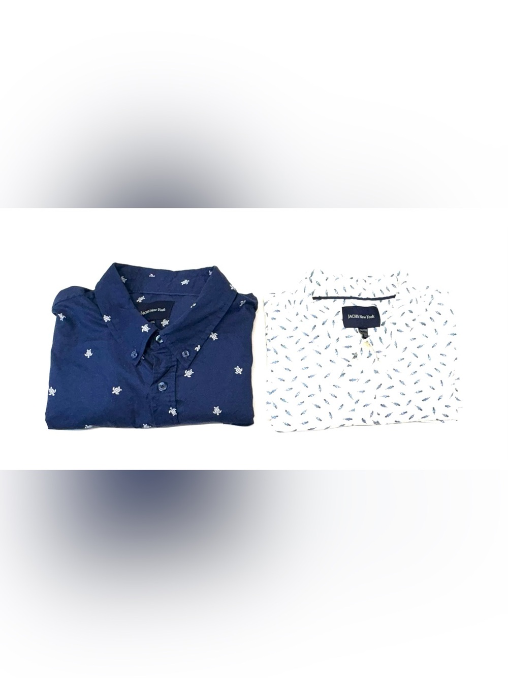 JACHS New York Men's XXL Short Sleeve Button Down Shirt Bundle - Set of 2